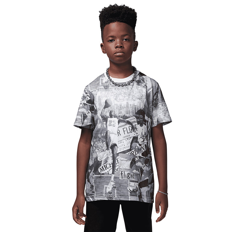 Jordan Older Kids MJ Brooklyn Collage All Over Print T-Shirt