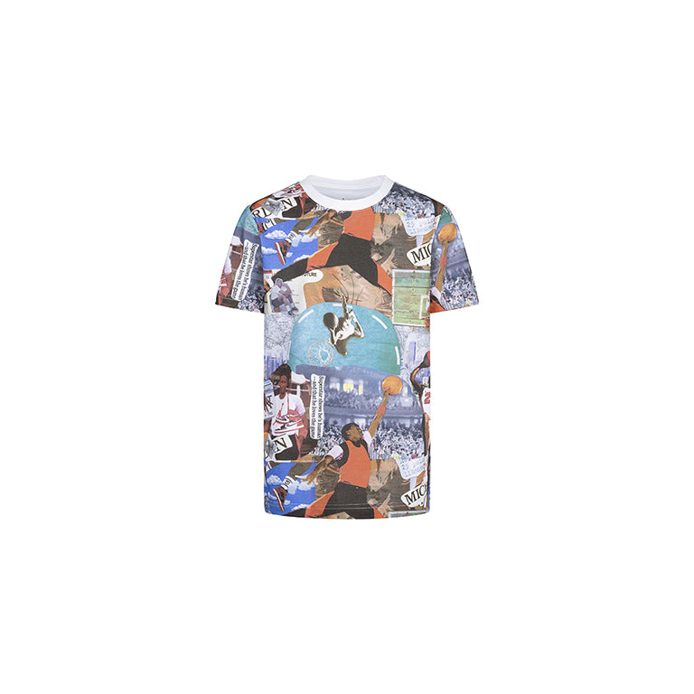 Jordan Younger Kids MJ Brooklyn Collage All Over Print T-Shirt