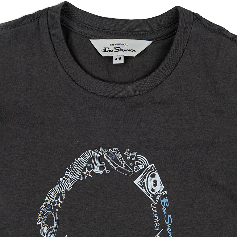 Ben Sherman Typography Headphones T-Shirt