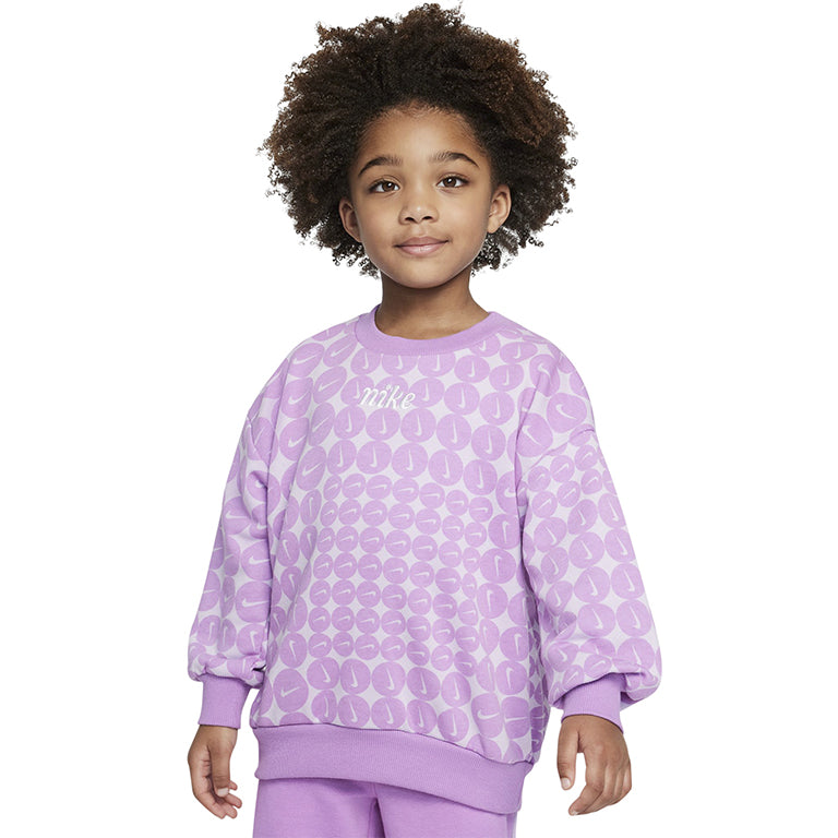 Nike Toddlers Essentials All Over Print French Terry Crew
