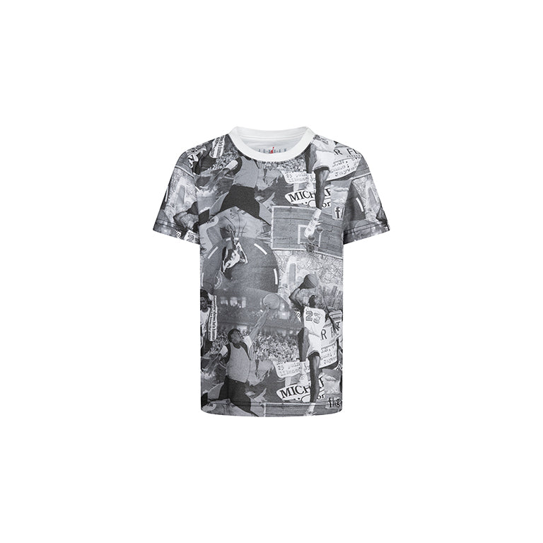 Jordan Younger Kids MJ Brooklyn Collage All Over Print T-Shirt