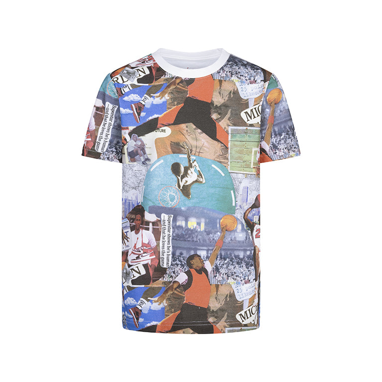 Jordan Older Kids MJ Brooklyn Collage All Over Print T-Shirt