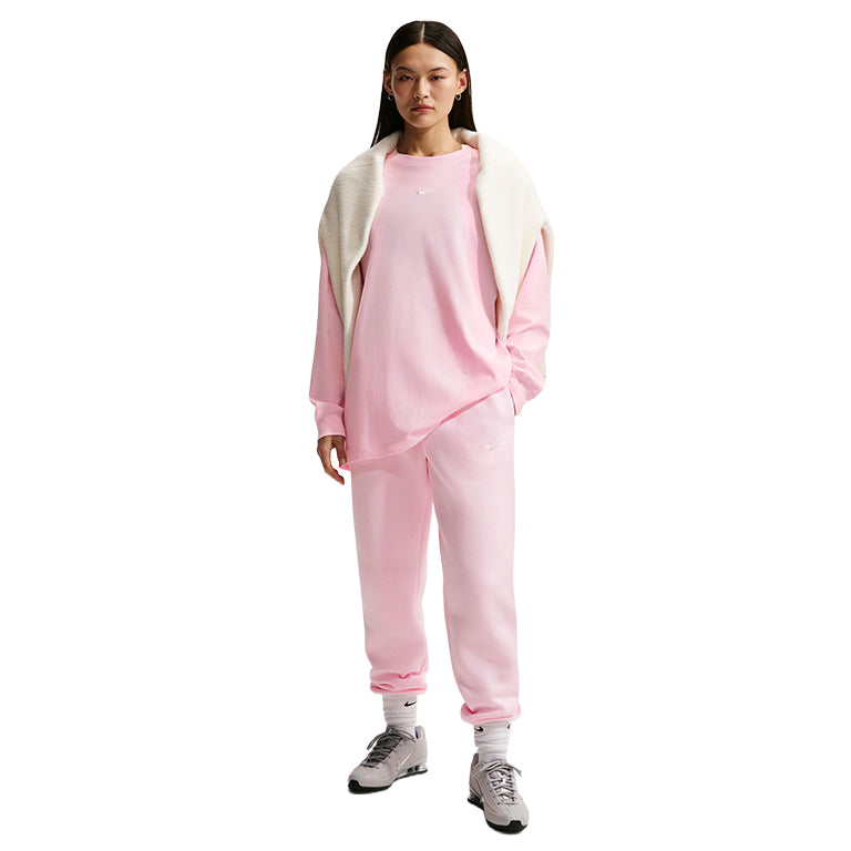 フジサキタクマ　PINK PANTS Nike Sportswear Phoenix Fleece Mid-Rise Track Pants