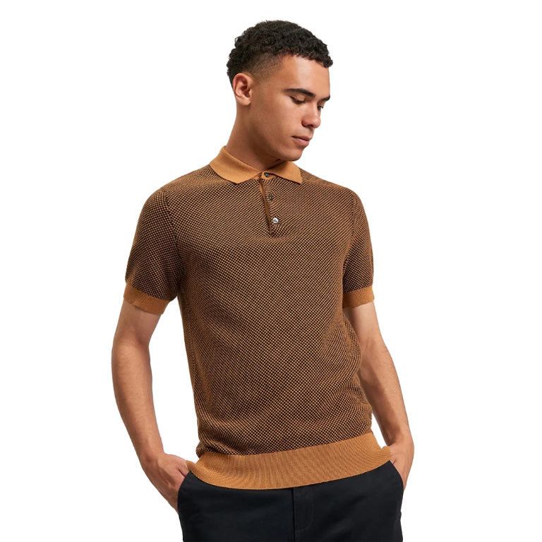 Ben Sherman Knitted Bi Coloured Polo T-Shirt