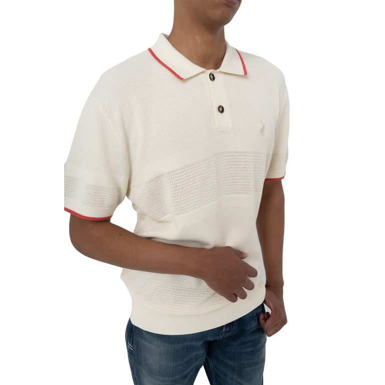Polo Texture Tipped Knitted Golfer