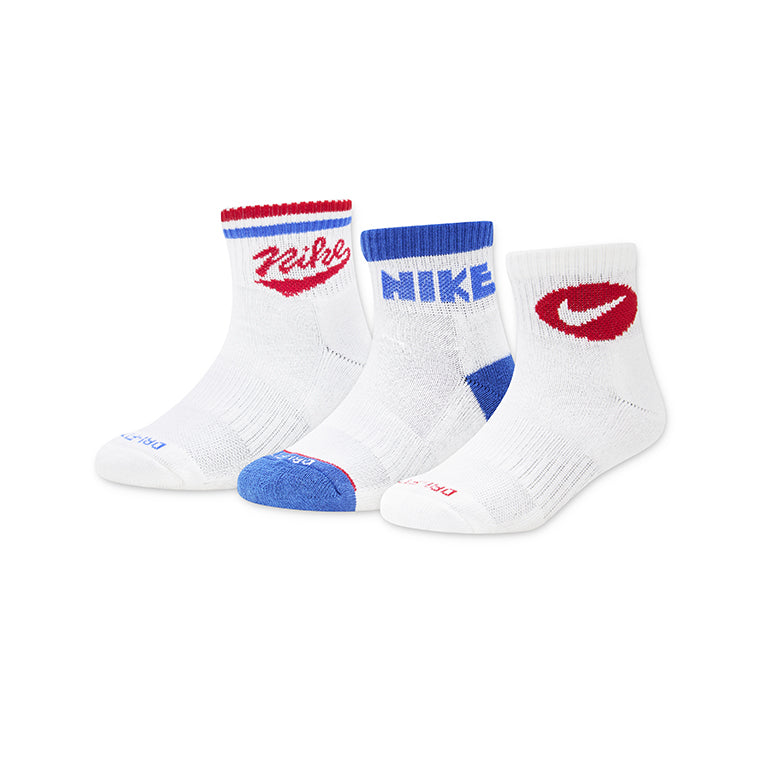 Nike Kids Retro Graphics Ankle 3 Pack Socks