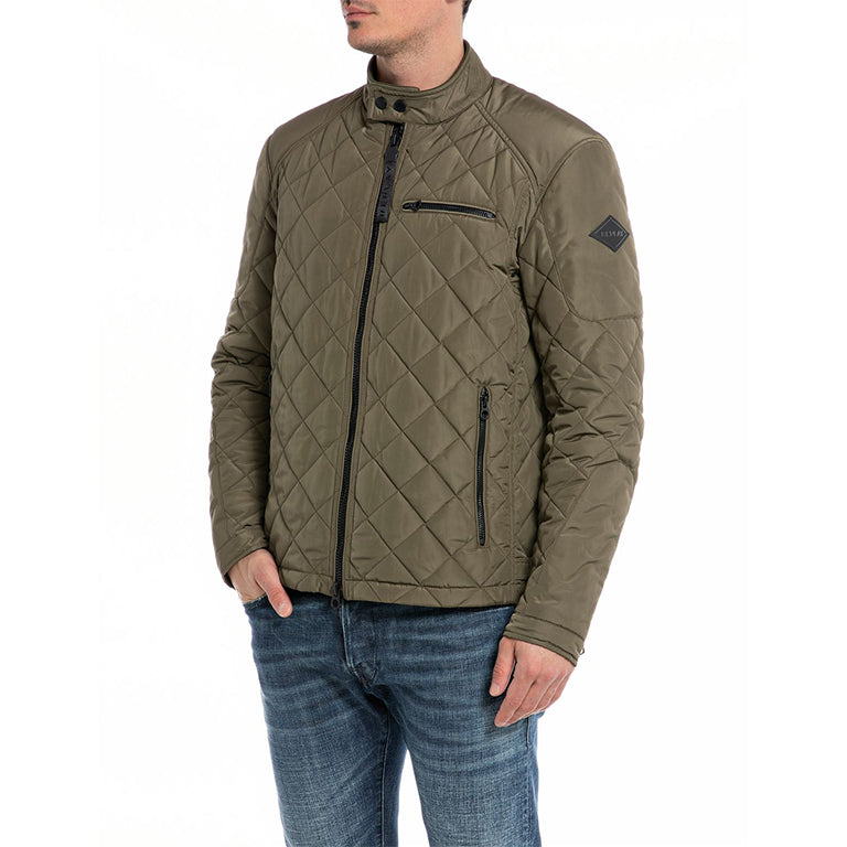 Replay Quilted Biker Jacket