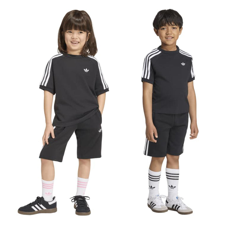 adidas 3 Stripe Short and T-Shirt Set
