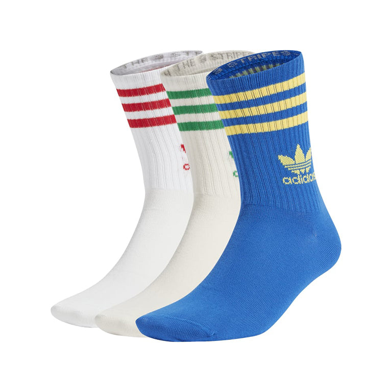 adidas Crew 3 Stripe 3 Pack Socks