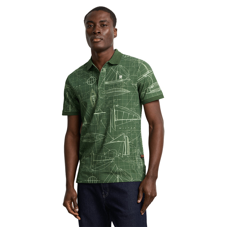 G-Star Dunda Slim All Over Print Polo T-Shirt