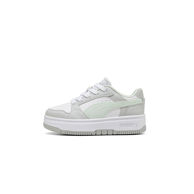 Puma Rebound Femme Kids - White/Pink Casual Sneakers