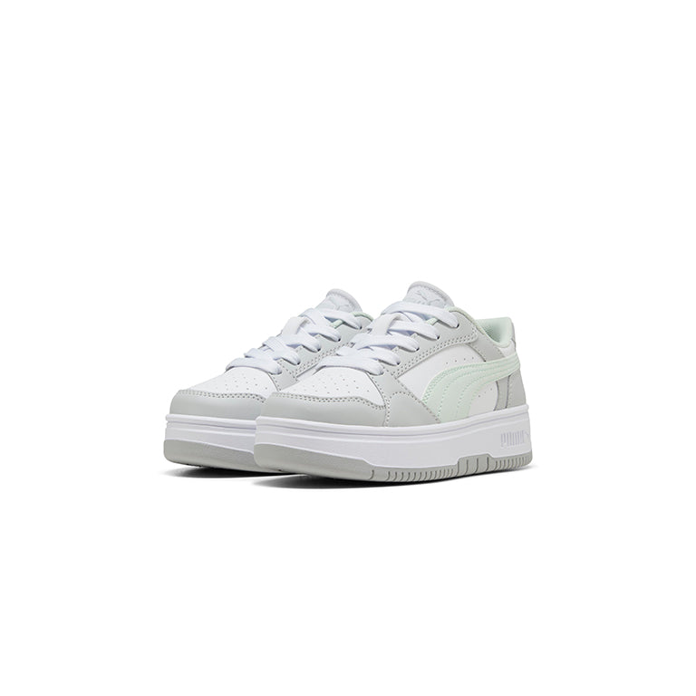 Puma Rebound Femme Kids - White/Pink Casual Sneakers