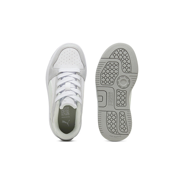 Puma Rebound Femme Kids - White/Pink Casual Sneakers