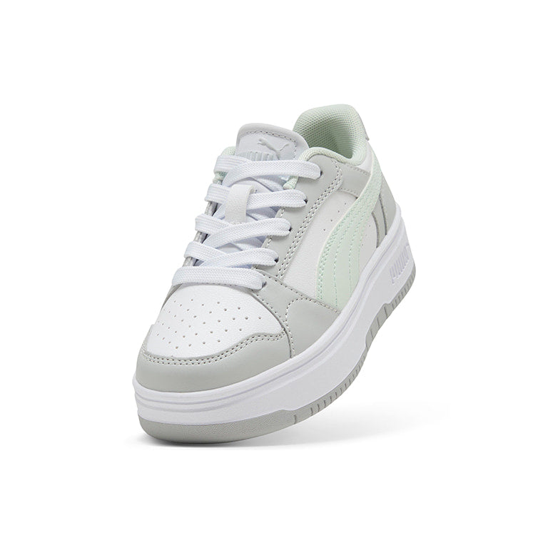 Puma Rebound Femme Kids - White/Pink Casual Sneakers