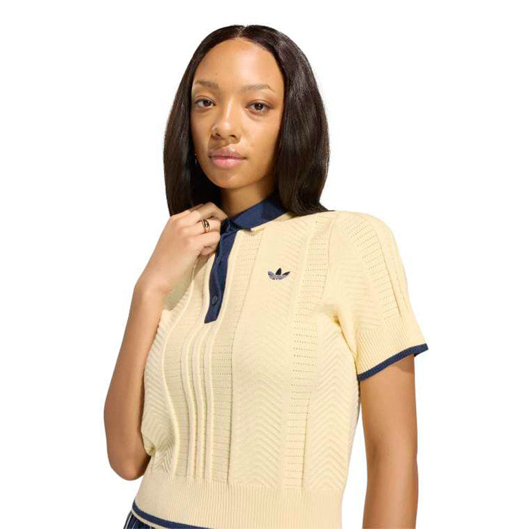 adidas Cable Knit Cali Polo T-Shirt