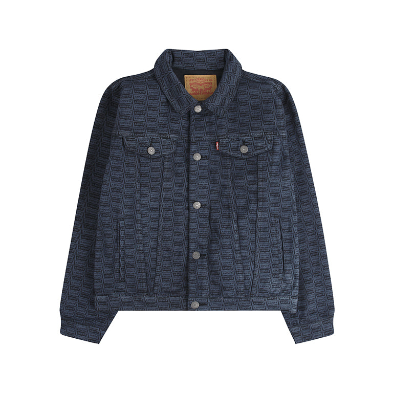 Levis Older Kids Laser Printed Trucker Traight Razor Jacket