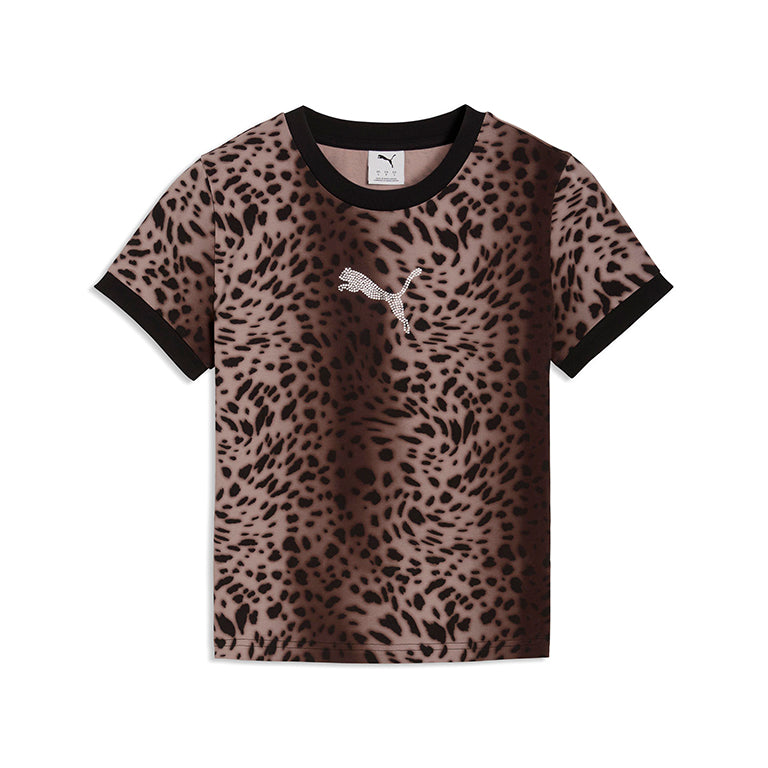 Puma Essentials Graphics Leo Luxe Slim T-Shirt