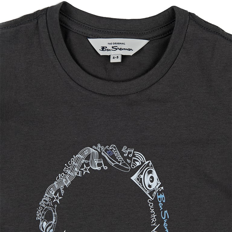 Ben Sherman Typography Headphones T-Shirt