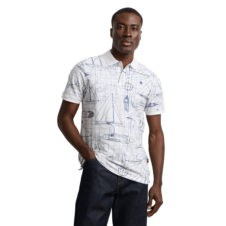 G-Star Dunda Slim All Over Print Polo T-Shirt