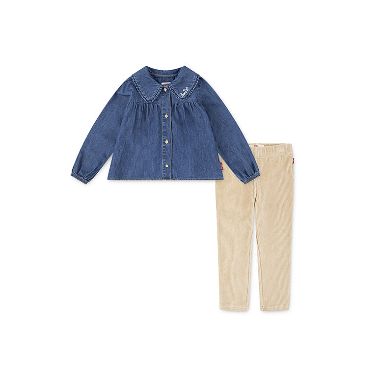 Levis Infant Collared Top and Legging Set