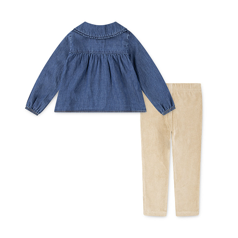 Levis Toddlers Collared Top and Legging Set