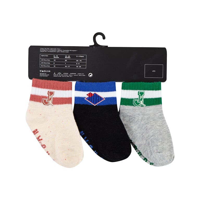 Jordan Toddlers Court of Legends 3 Pack Grippers