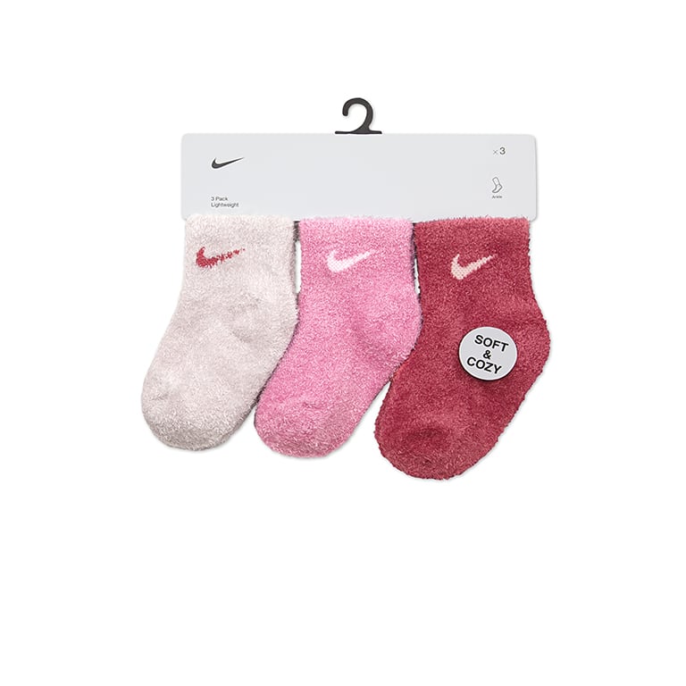Nike 3 Pack Infant Cozy Socks