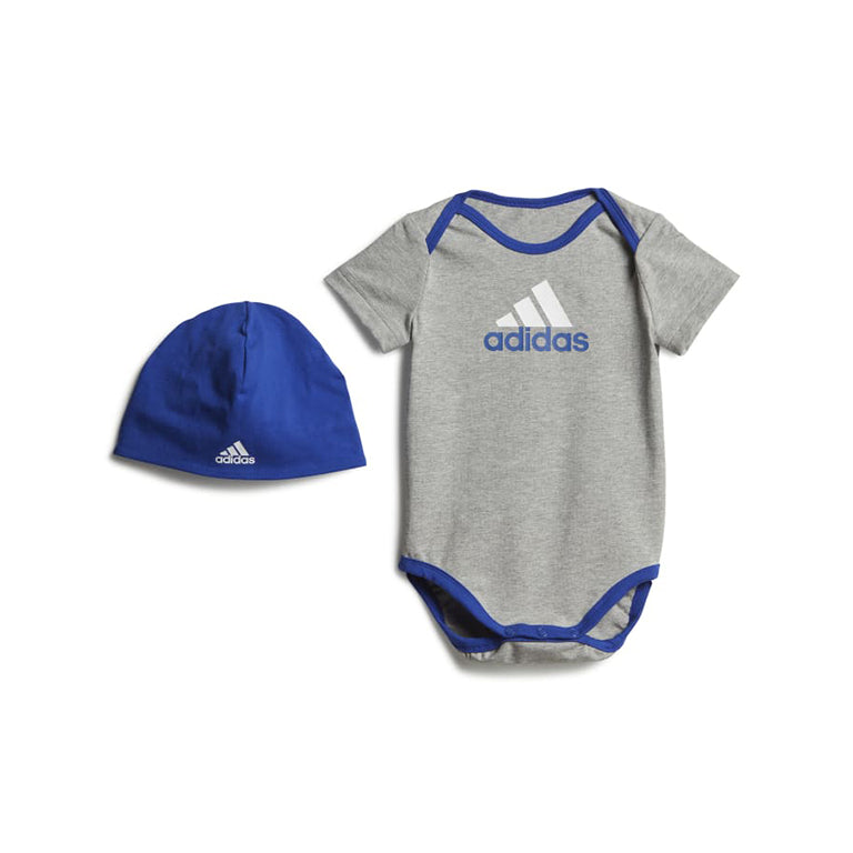 adidas Essentials Big Logo Bodysuit And Beanie Gift Set Kids