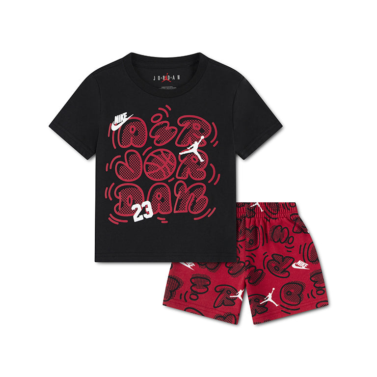 Jordan Toddlers All Over Print Movement Lines Short Set