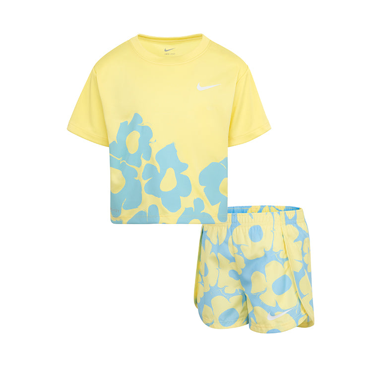 Nike Younger Kids Floral Dri Fit Sprinter Short Set