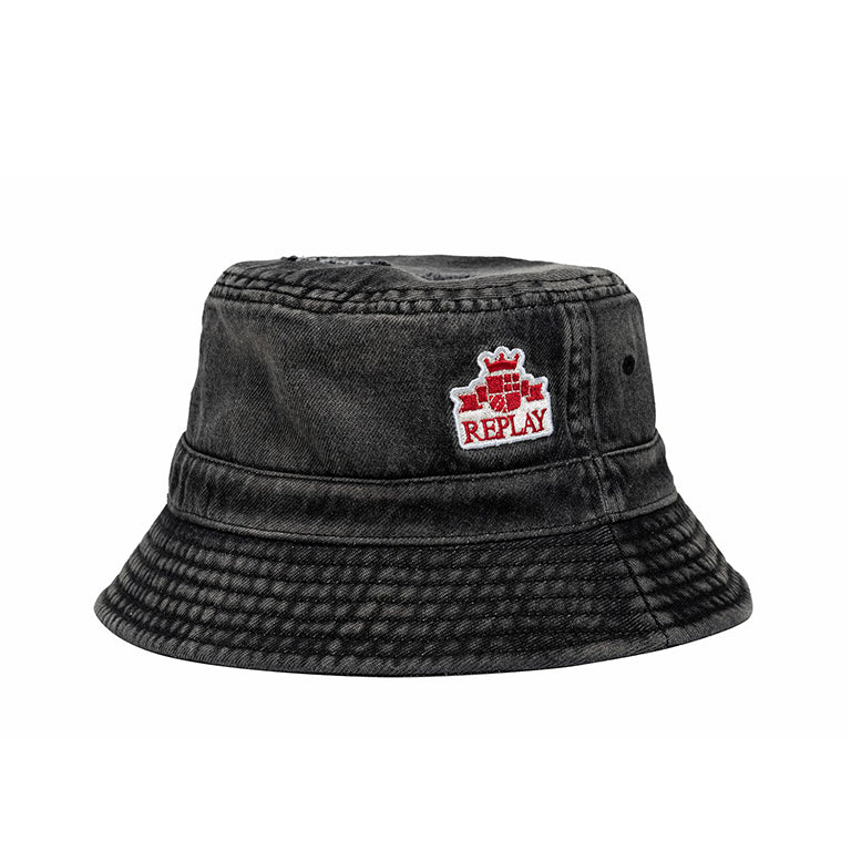 Replay Washed Denim Bucket Hat