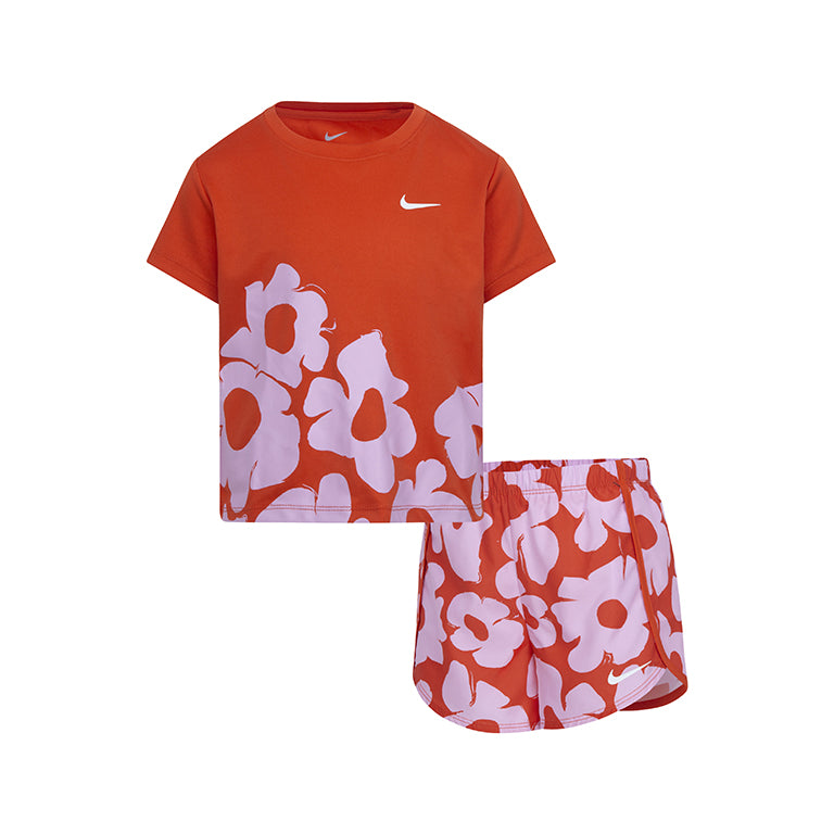 Nike Younger Kids Floral Dri Fit Sprinter Short Set