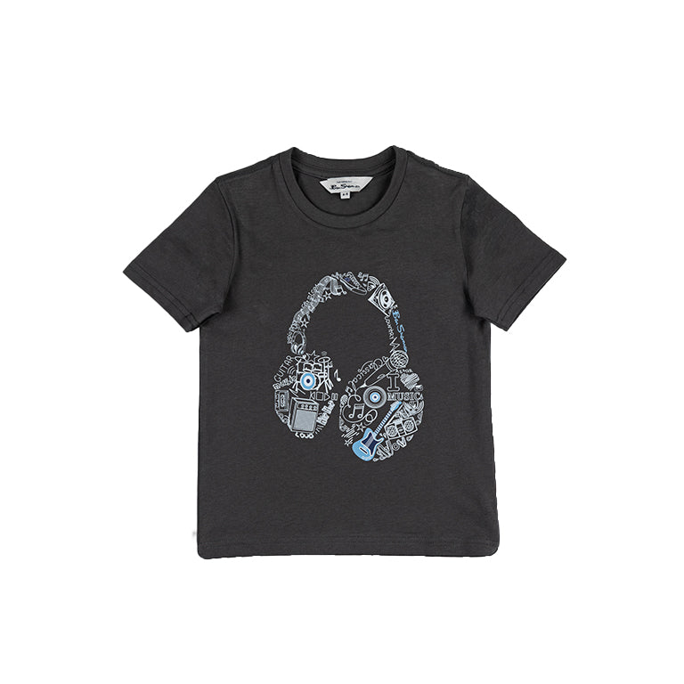 Ben Sherman Typography Headphones T-Shirt