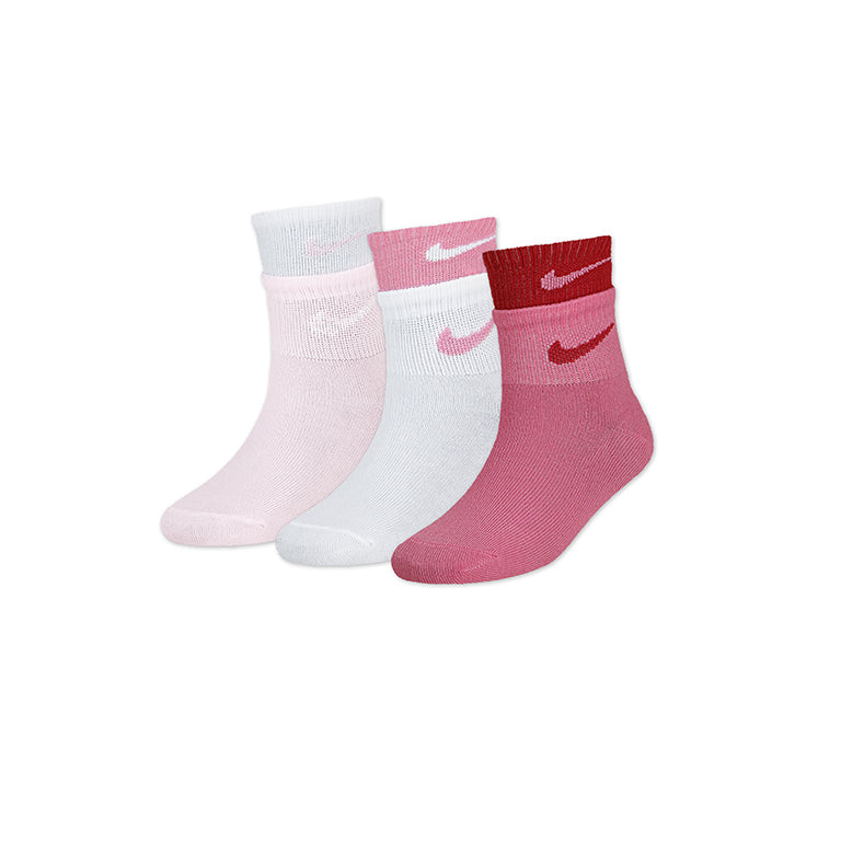 Nike Kids 3 Pack Double Welt Ankle Socks
